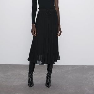 ZARA Pleated Culotte Pants